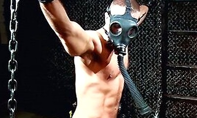 Restrained Sub Dirk Caber Receives Hard Flogging