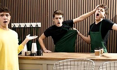 Men - Sam Ledger Wants A Coffee But Ends Up Taking Joey Millss Cock In His Mouth