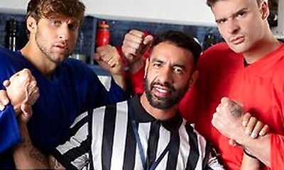 Malik Delgaty And Dom King Settle Their Differences By Double Penetrating Referee Mateo Zagal