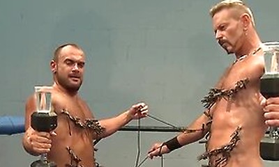 Colin Steele And Jessie Balboa Pinch Each Other With Pegs