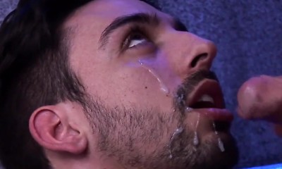 Asslicked British Hunk Facialized at the Club